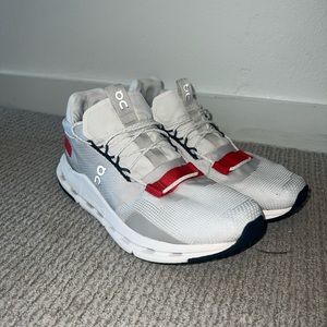 On Running Cloudnova white red men’s 10.5